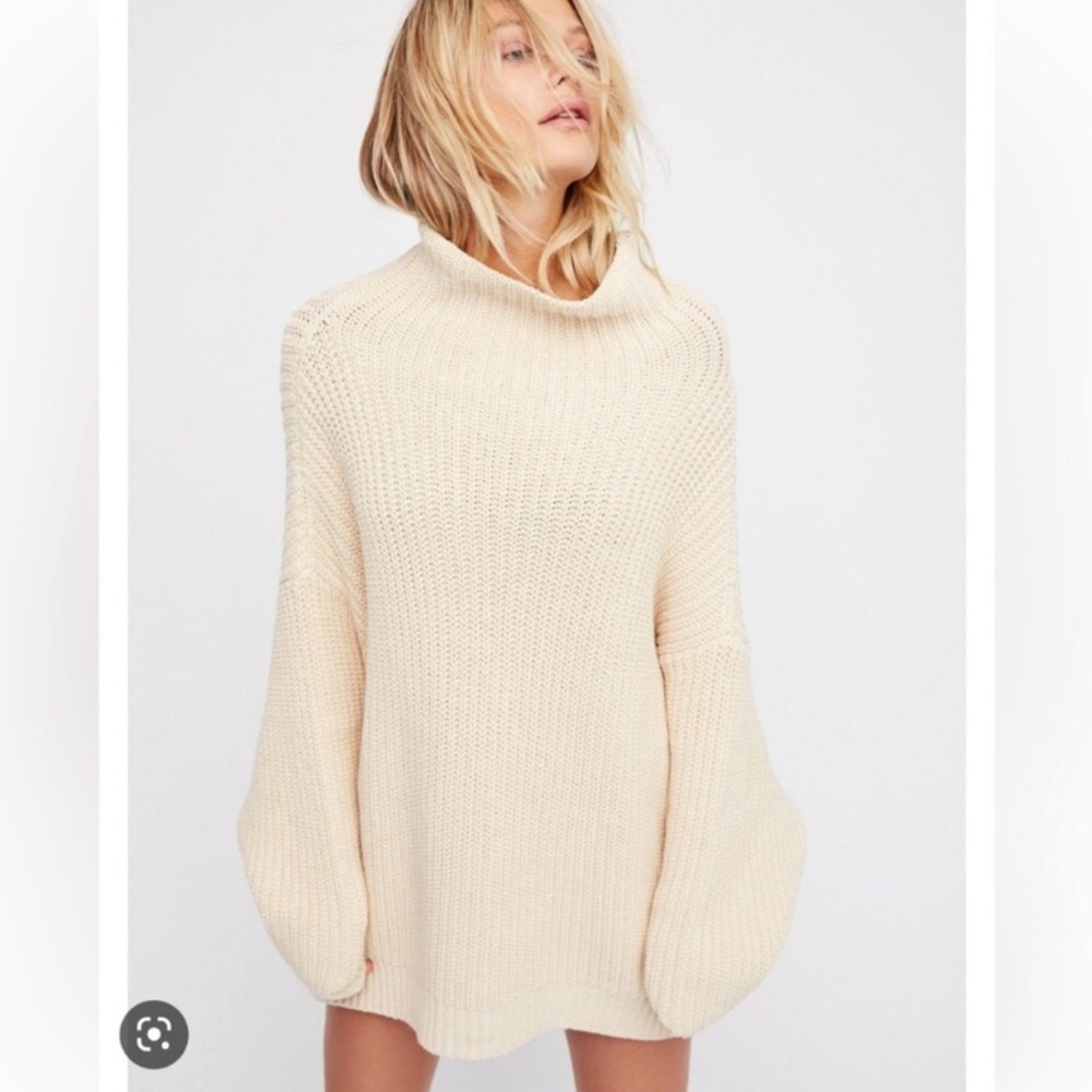 Free People Women's Natural Swim Too Deep Pullover - Large